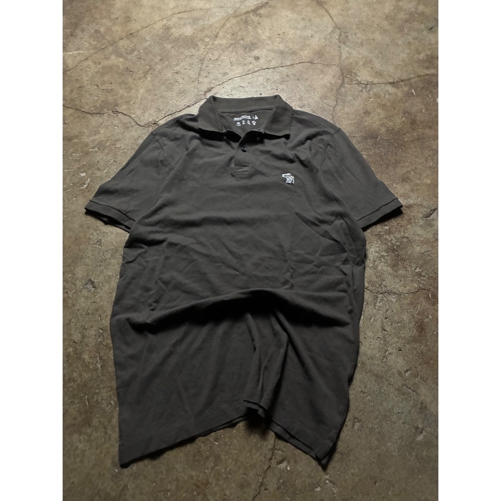 Abercrombie & Fitch Mens Large Tall Grey Dont Sweat It Performance Polo Shirt - Picture 3 of 6